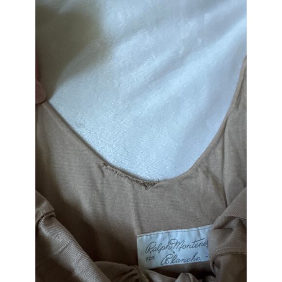 Champagne Vintage Ralph Montenero For Blanche M Slip Gown - Picture 5 of 7